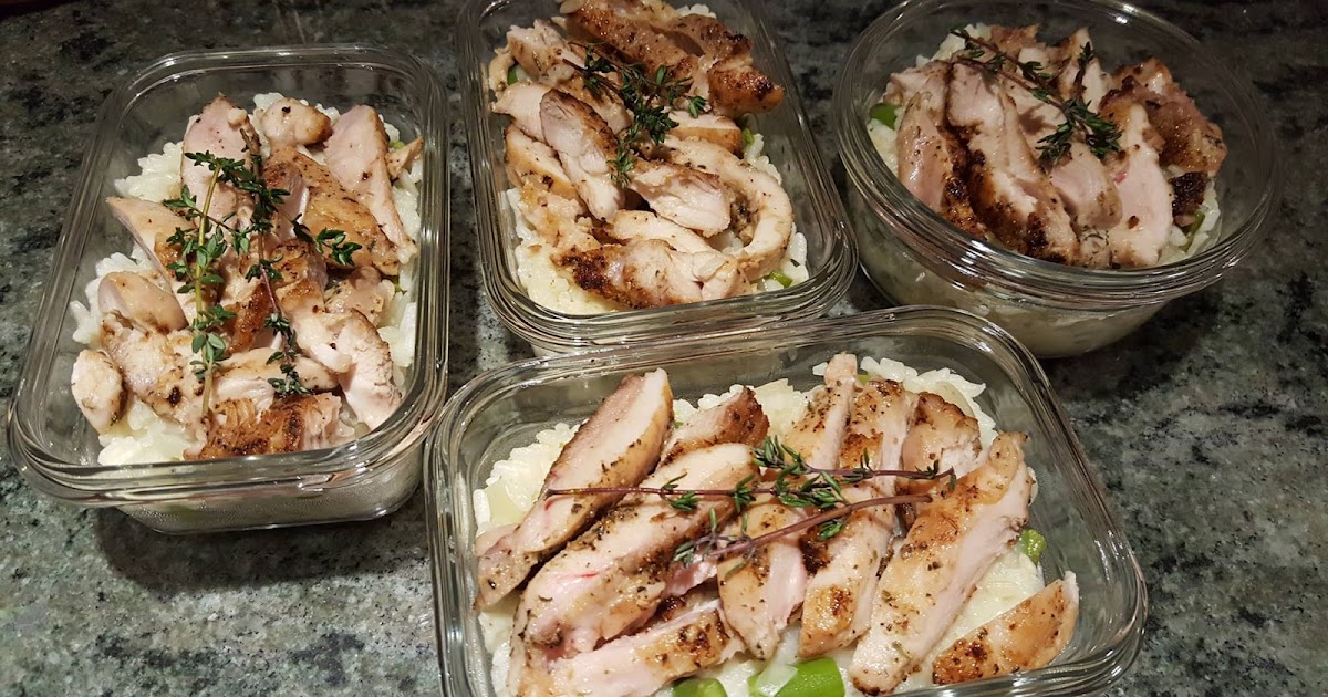 IP Meals for Dad Risotto with Asparagus, Grilled Chicken Thighs and