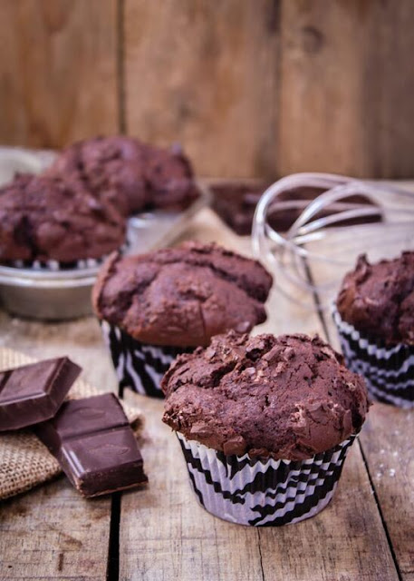 Muffins doble chocolate