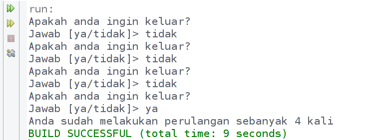 The output of the sample program uses the while loop