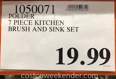 Deal for the 7-piece Polder Kitchen Brush and Sink Set at Costco