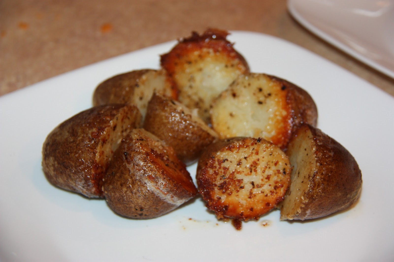 cooking with crystal Parmesan baked potato halves