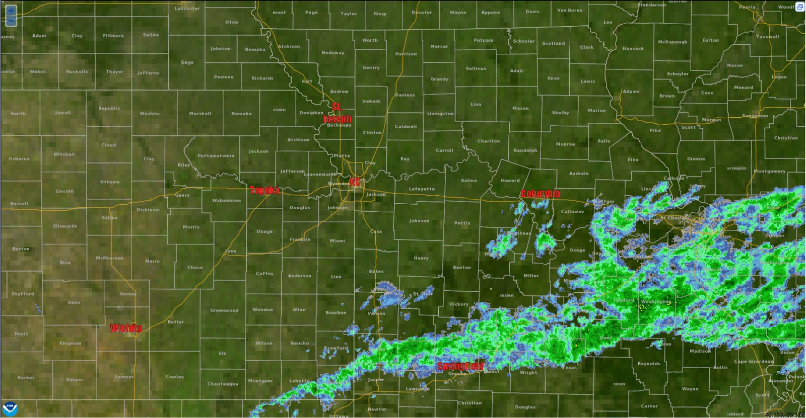 Capt. Spaulding's World Ice Storm Warning Continues Radar Update No. 1