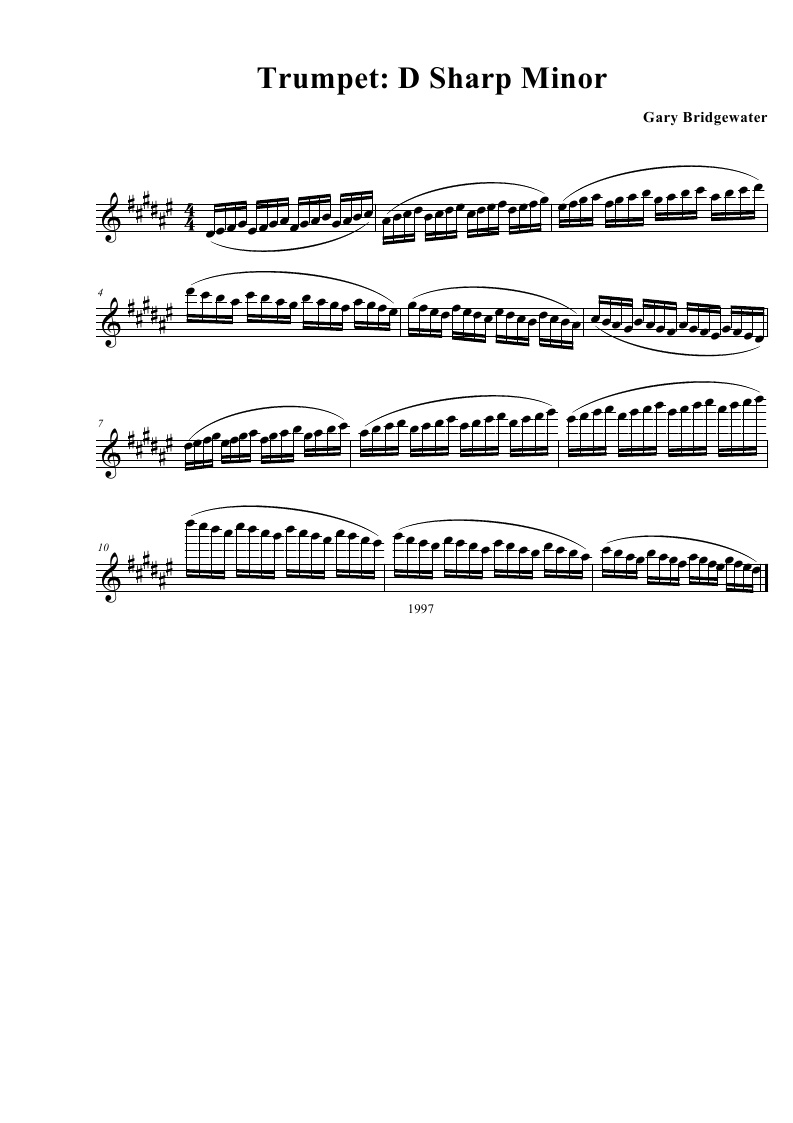 Trumpet Trumpet D Sharp Minor