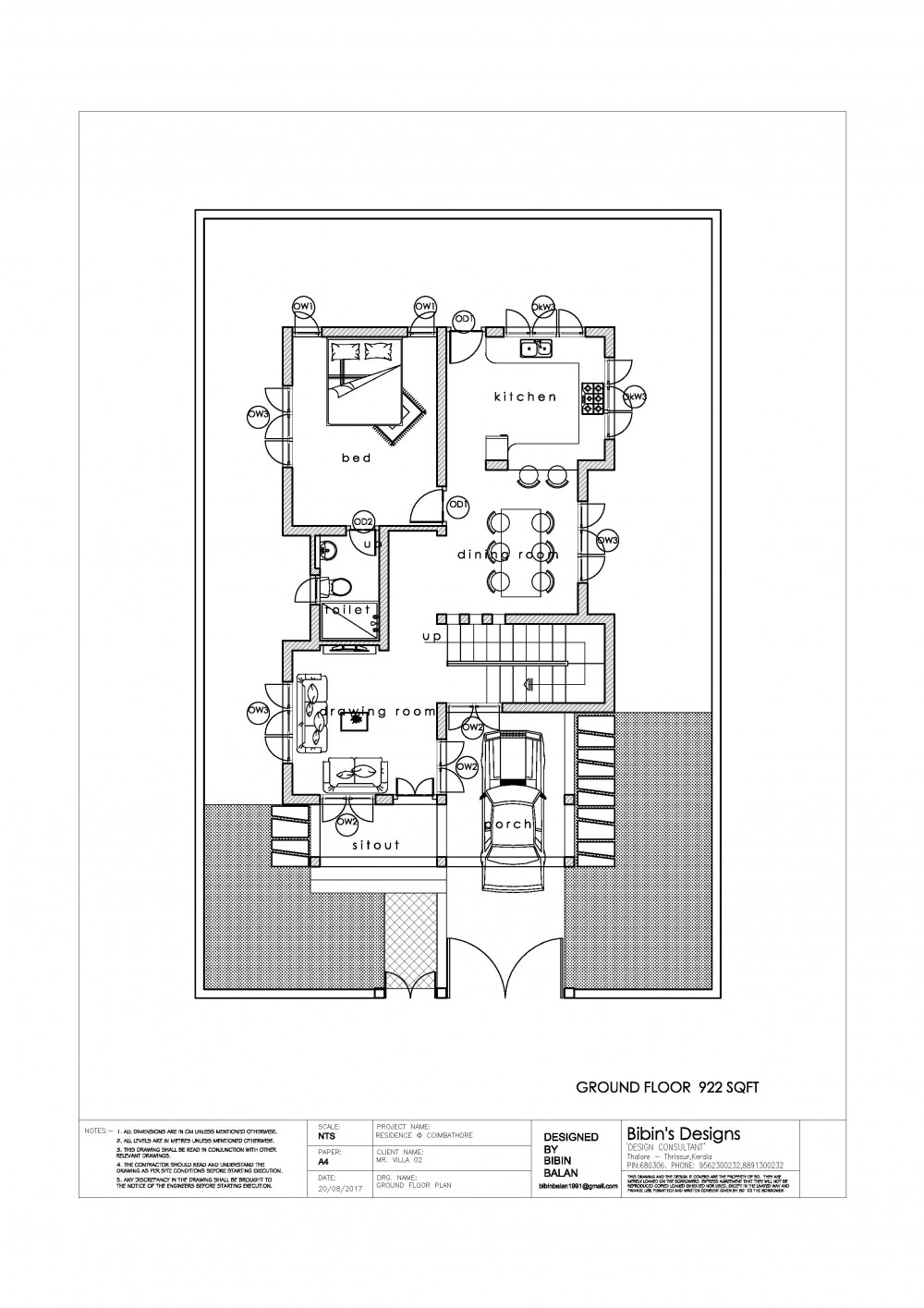 Free Kerala 1378 Sq Ft 3 Bedroom Two Story House Plan
