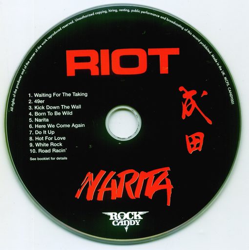 RIOT - Narita [Rock Candy remastered & reloaded] disc