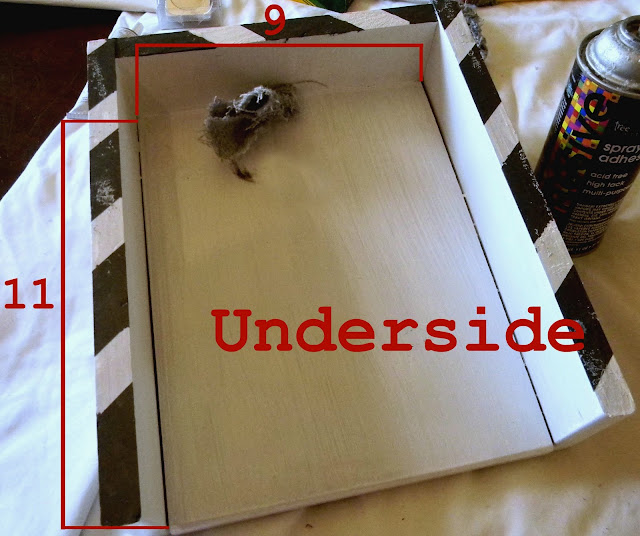 The back piece is 9 inches long by 5 inches high.