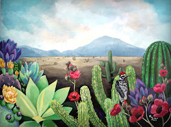 desert painting colorful cactus lady plants drawing poppins arizona ladypoppins paint deserts mural cacti southwestern watermark prints