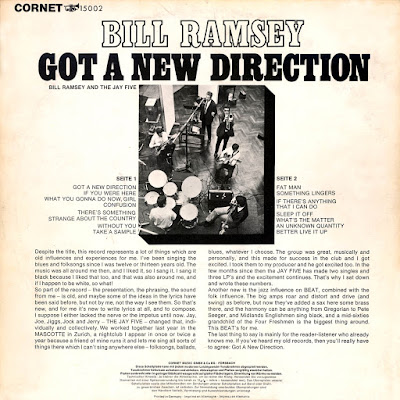 Bill Ramsey And The Jay Five ‎– Got A New Direction ( Heimatliche Klaenge vol.134) 1967