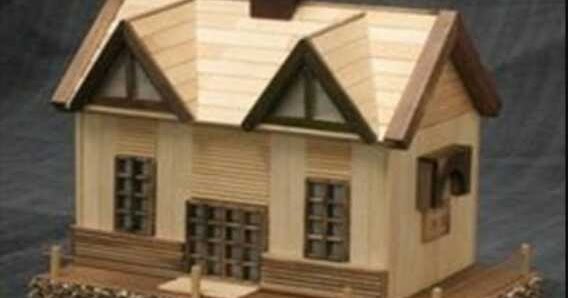 Cara Membuat Kerajinan Tangan Dari Stik Es Krim Berbentuk Rumah Dr Sampah