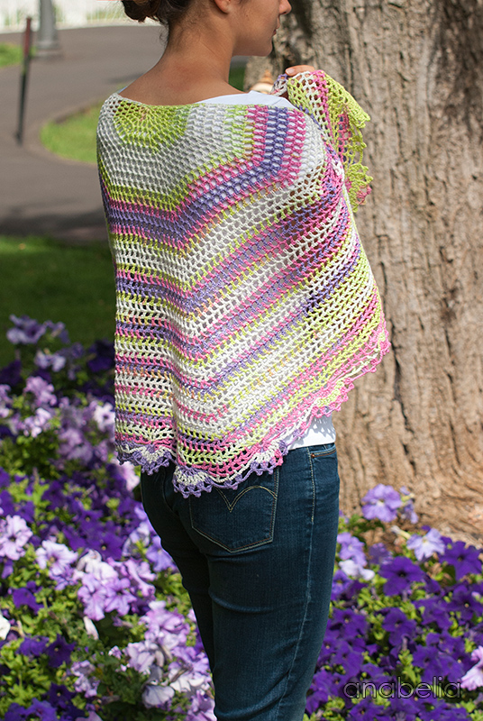 Light summer crochet shawl by Anabelia Craft Design
