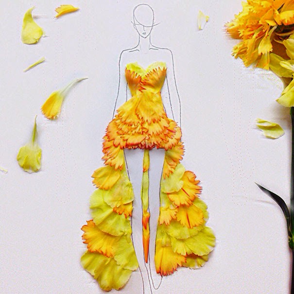Grace ciao fashion illustrations flower petals