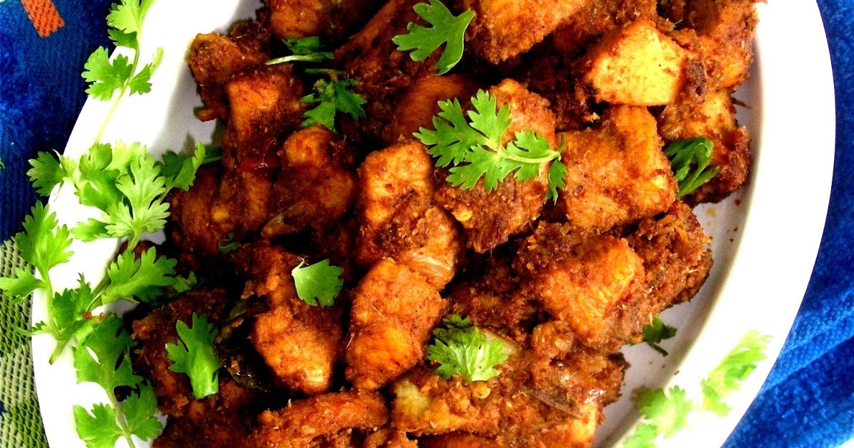 Sangita's Cookbook Chettinad Chicken Varuval Dry Recipe