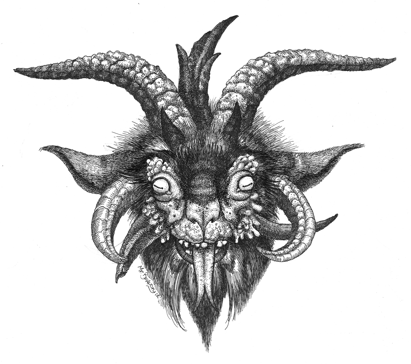 demon head and hands drawit demon head and hands drawit