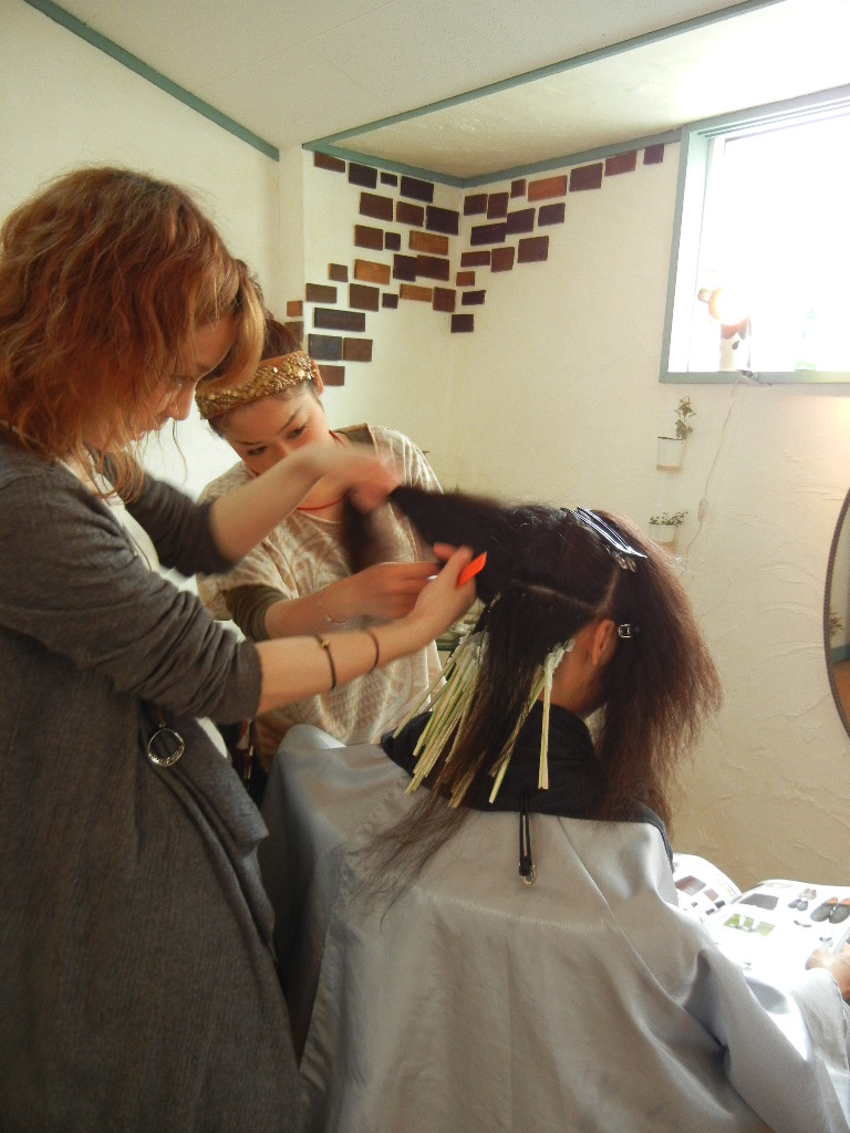 cafe &amp; hair maru blog わりばしパーマ