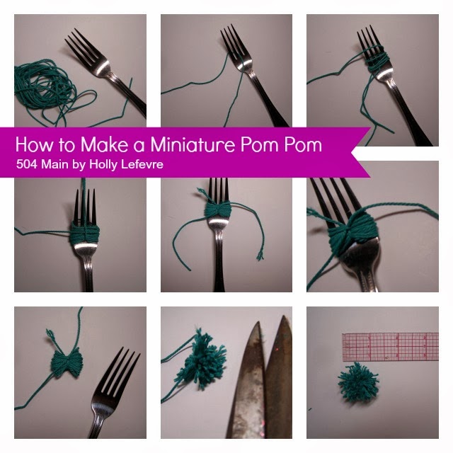 How to Make Miniature Pom Poms by 504 Main