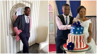 Nigerian Couple Use American Flag Colours For Their Wedding Ceremony