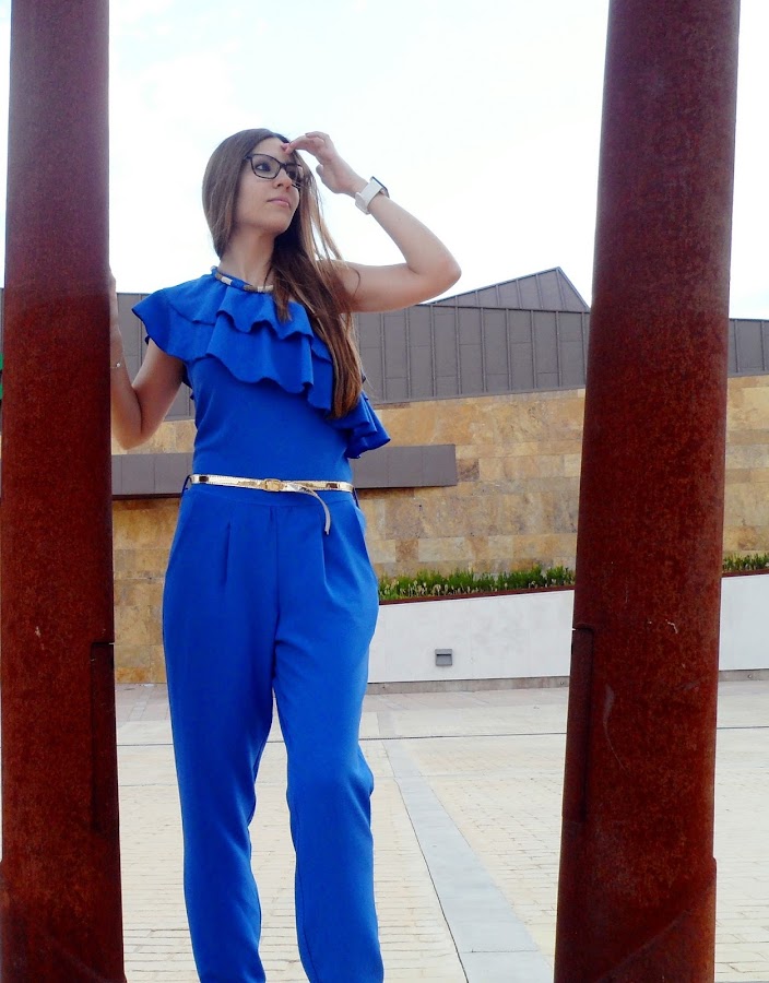 BLUE LONG JUMPSUIT