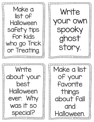 Writing prompts and story starters for the month of October
