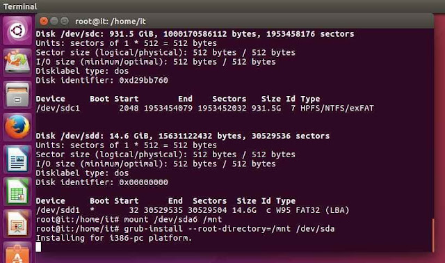 Cara Restore/ Mengembalikan GRUB Boot Linux yang Hilang