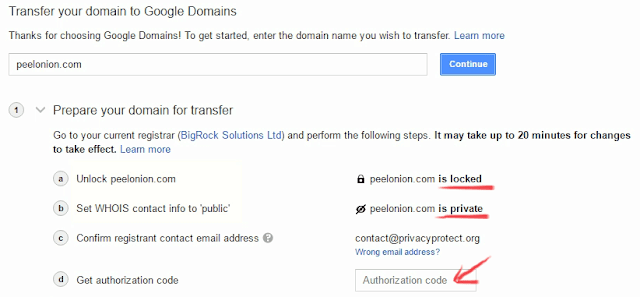 google domains Unlock domain, make WHOIS public