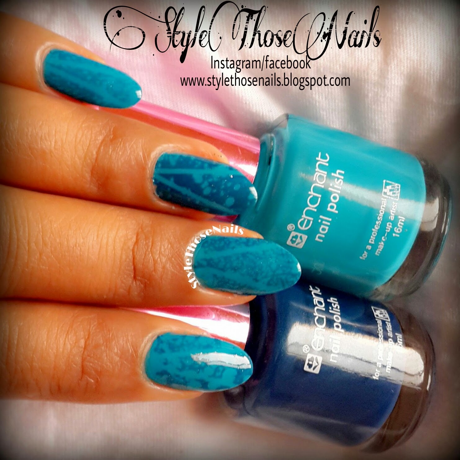 Style Those Nails Enchant Blue Nail Polishes No. 60 & 57 (from Qatar