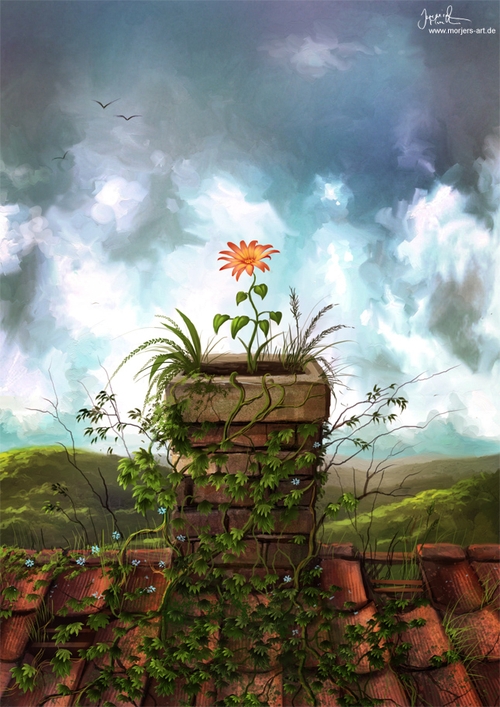 13-The-Flowerpot-Jeremiah-Morelli-Fantasy-Digital-Art-from-a-Middle-School-Teacher-www-designstack-co