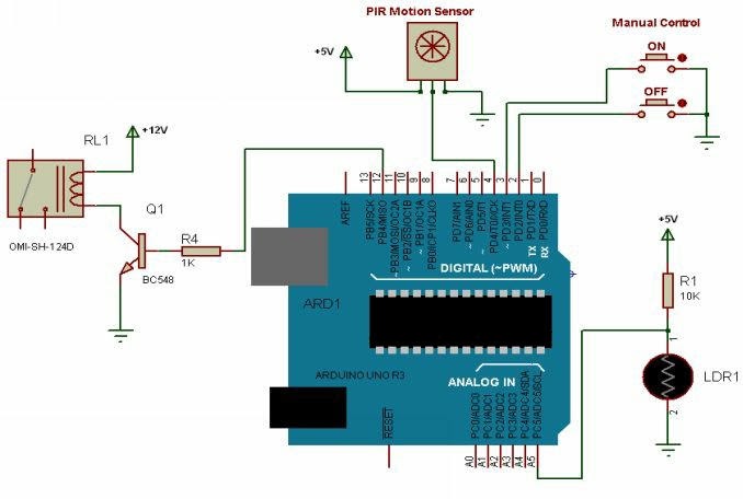 Automatic Light Controller Circuit Diagram