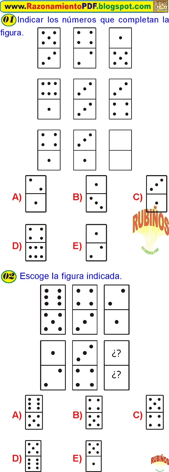 Examenes De Literatura 4 Eso Resuelto Test de dominó ejercicios resueltos