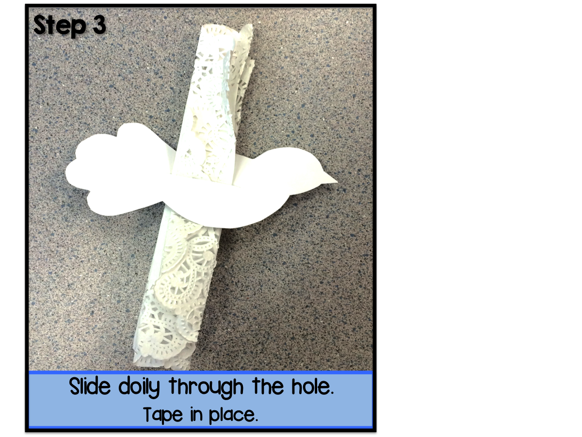 Step by step directions to make this lovely white dove art project