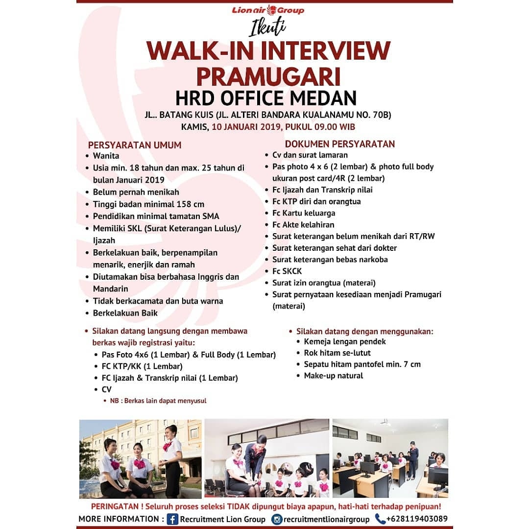 Lowongan Kerja Lion Air Group Medan November 2020 Lowongan Kerja