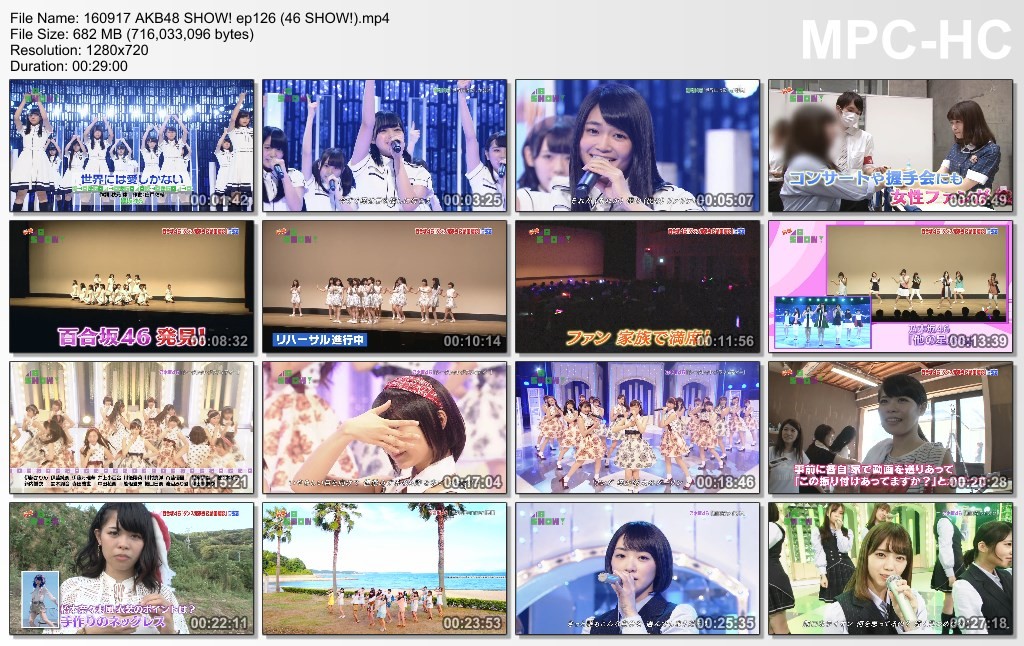 [TV-Variety] AKB48 SHOW! #126 (2016.09.17)