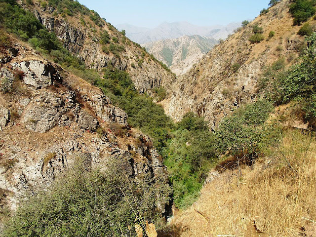 Hiking to the waterfalls in Begar, Varzob Gorge, Tajikistan