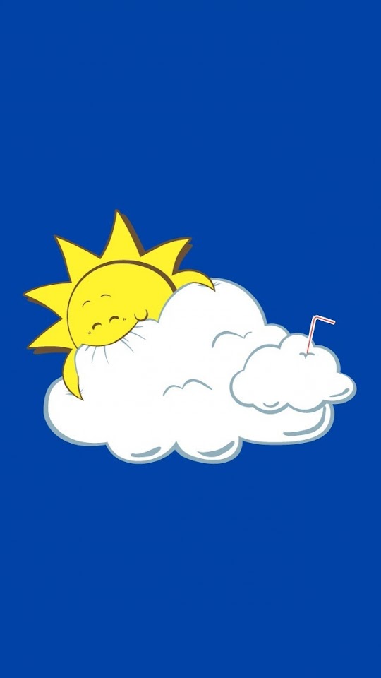   Cartoon Sun Eating Clouds   Android Best Wallpaper