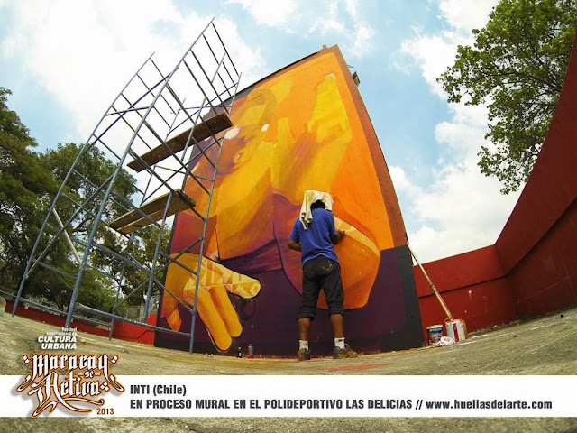 New Street Art Mural By Chilean Artist INTI For Huellas Del Arte Festival In Maracay, Venezuela. 2