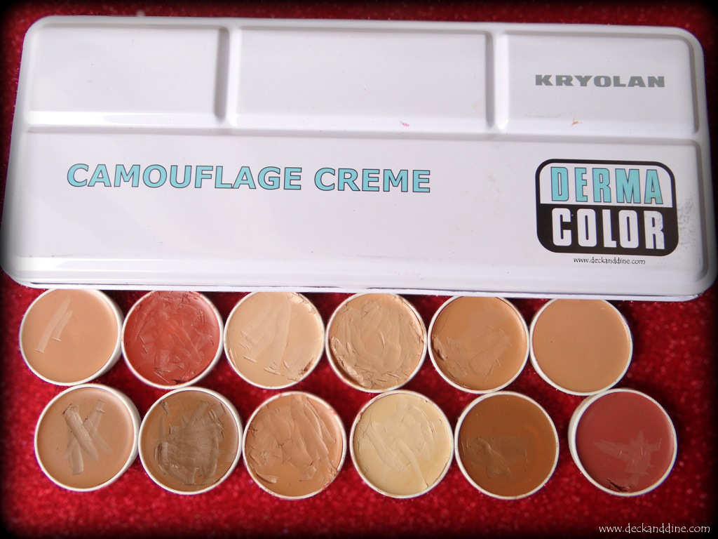 KRYOLAN 12 COLORS DERMACOLOR CAMOUFLAGE CREME PALETTE Review, Swatches