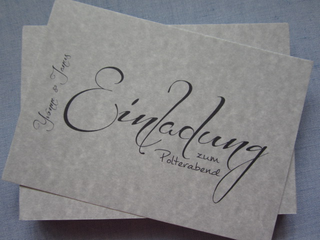 larissaswelt: Einladungskarten für den Polterabend...