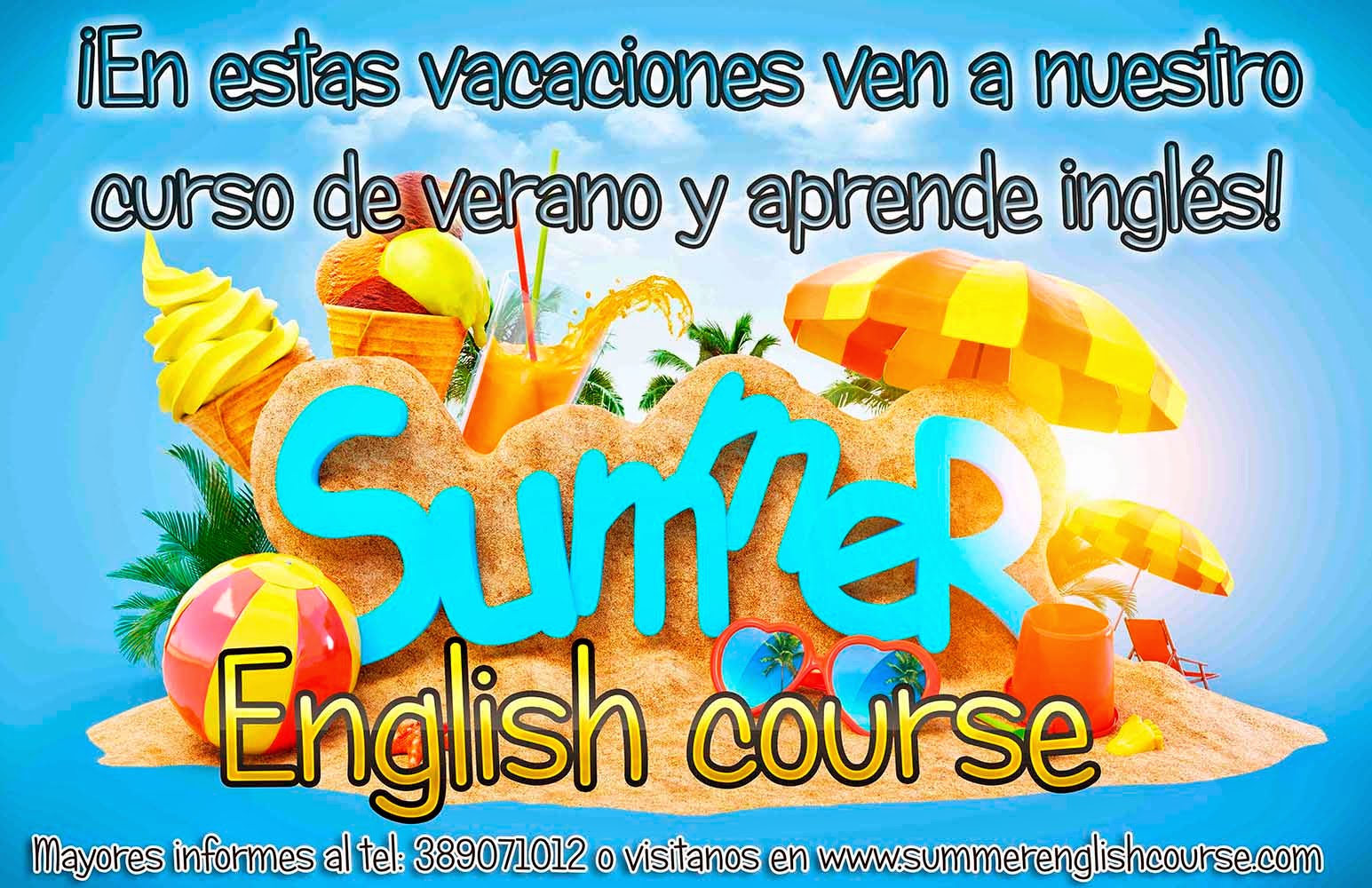 Poster para cuerso de inglés Recursos para impresores y diseñadores.
