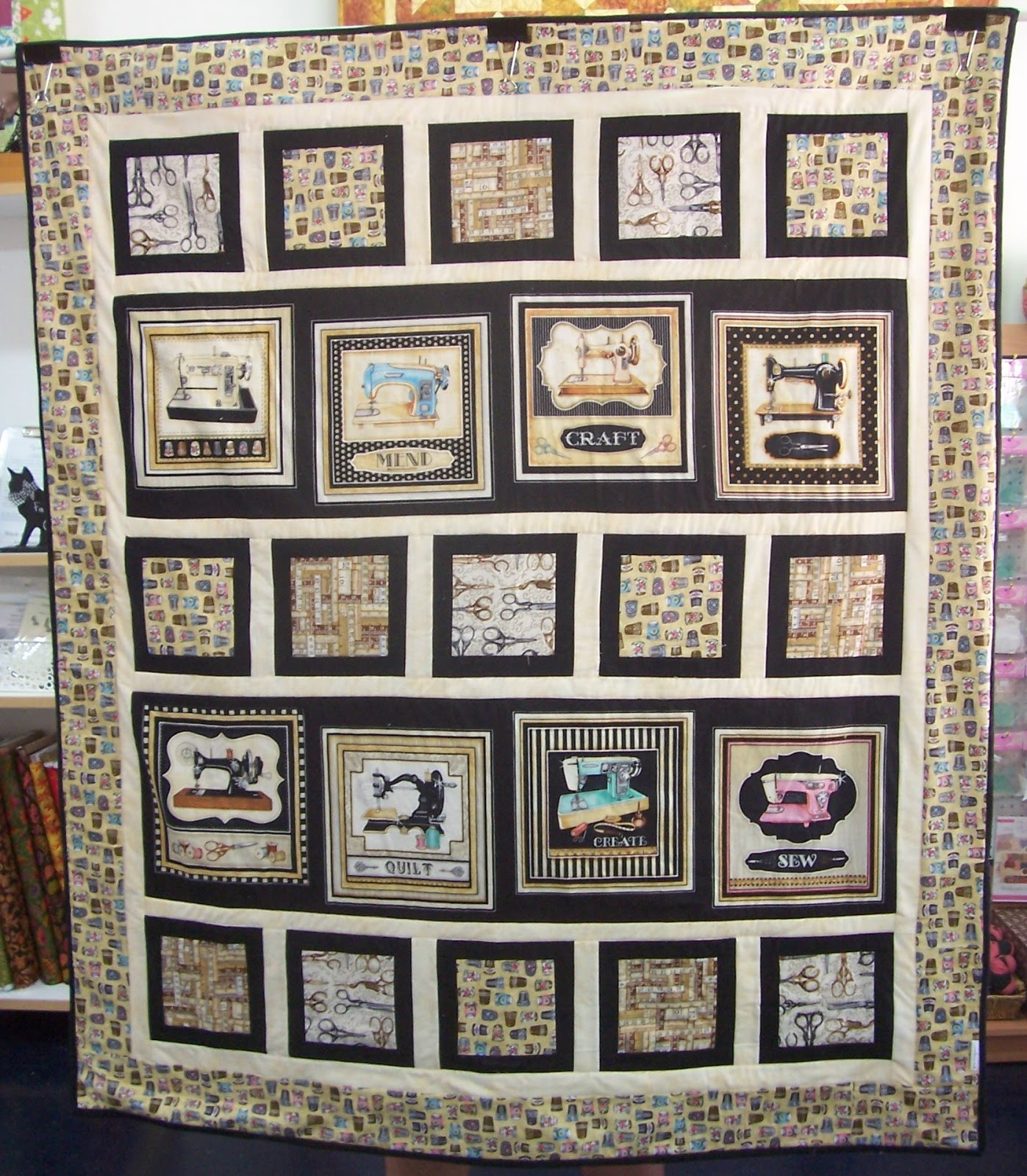 Cynthia's Creating Ark Vintage Sew Machine Quilt Tutorial
