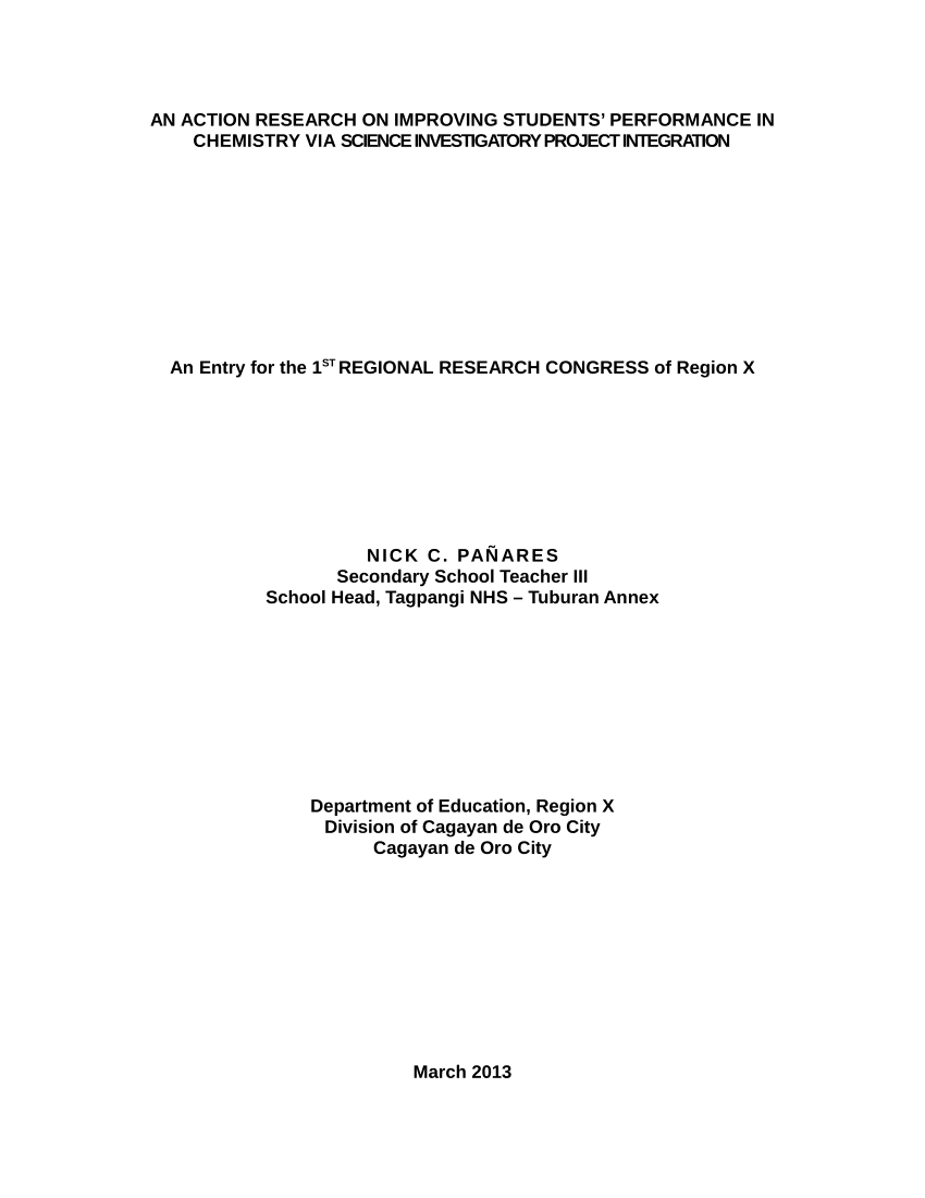 Science Investigatory Project Titles Philippin News Collections