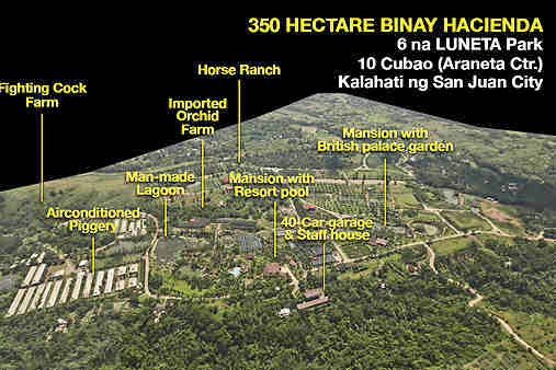 Jejomar Binay's 350-hectare mansion in batangas