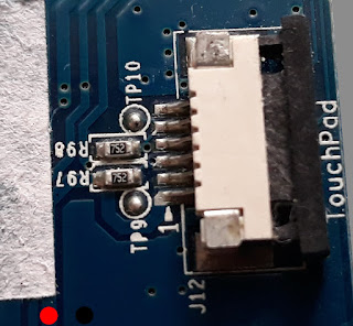Touchpad connector on motherboard