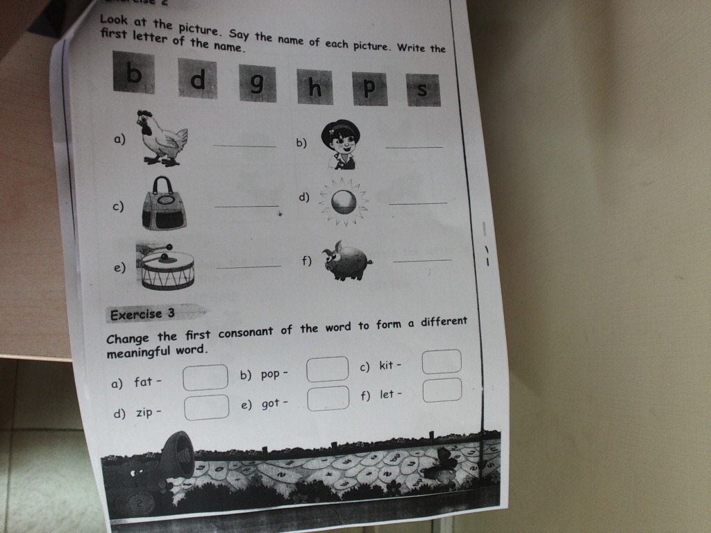 Grade -1 Podar International School, Gandhinagar : Holiday homework for