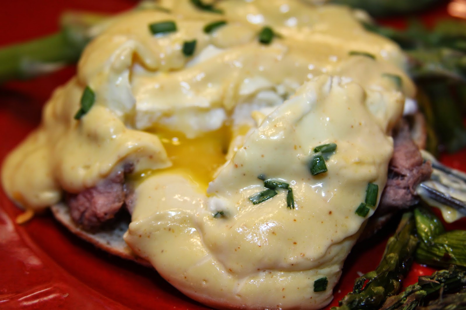 For the Love of Food Home Steak and Asparagus Eggs Benedict