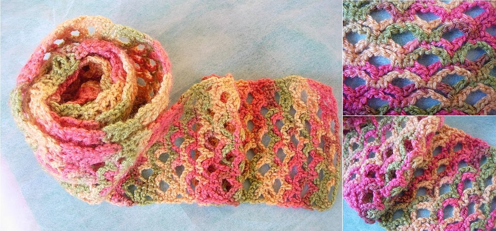 Spring Flowers. Free Crochet Scarf Pattern | My Little CityGirl