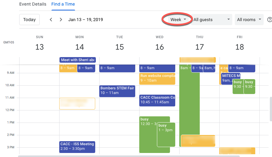 Google Calendar Find a Time Feature