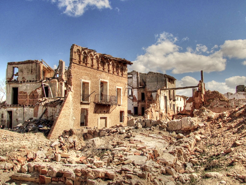 Deserted Places The Spanish ghost town of Belchite, left