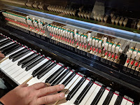 Yamaha NU1X upright hybrid digital piano - azpianonews.com Yamaha NU1X cabinet & control panel pictures