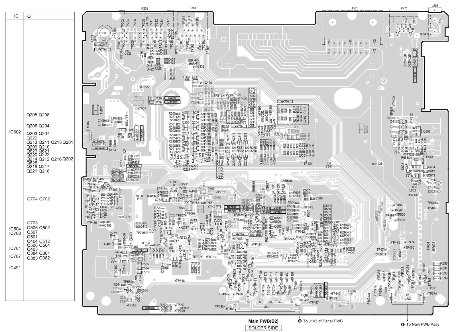 Schematic Diagrams: Clarion NX700, Clarion NX700E - 2-DIN Memory