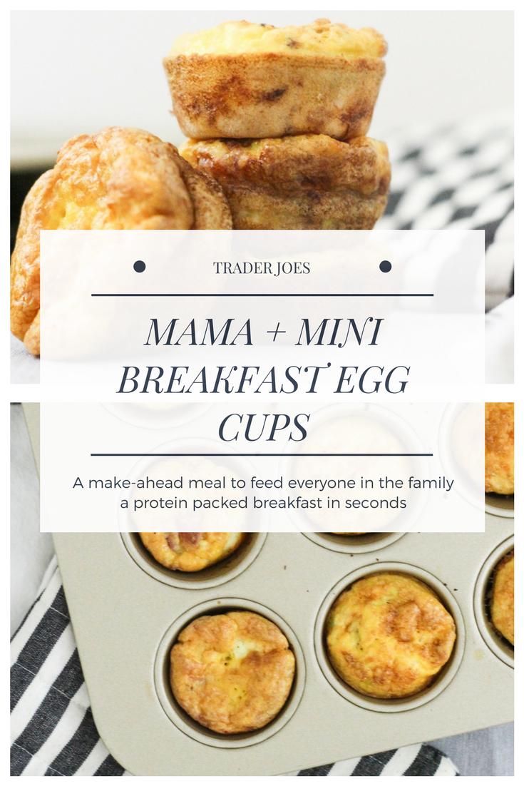 Mama + Mini Breakfast Egg Cups: A quick and easy breakfast recipe perfect for the entire family, make ahead and customize