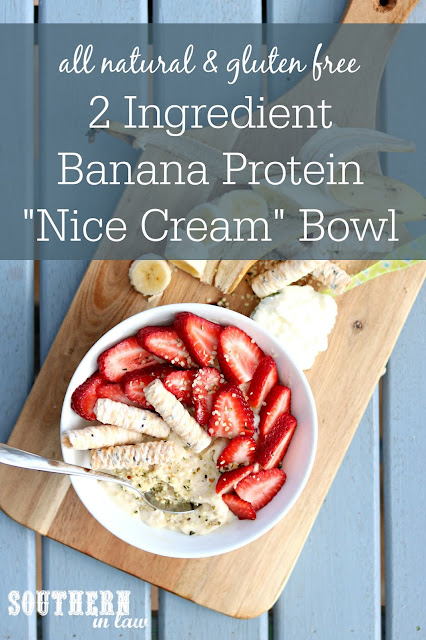 This 2 Ingredient Banana Protein NIce Cream Recipe is a healthy ice cream alternative you can eat anytime! Enjoy it for a quick breakfast, a healthy dessert or a delicious snack. All you need is frozen bananas and cottage cheese - no protein powder needed for this low fat, sugar free and all natural treat! 